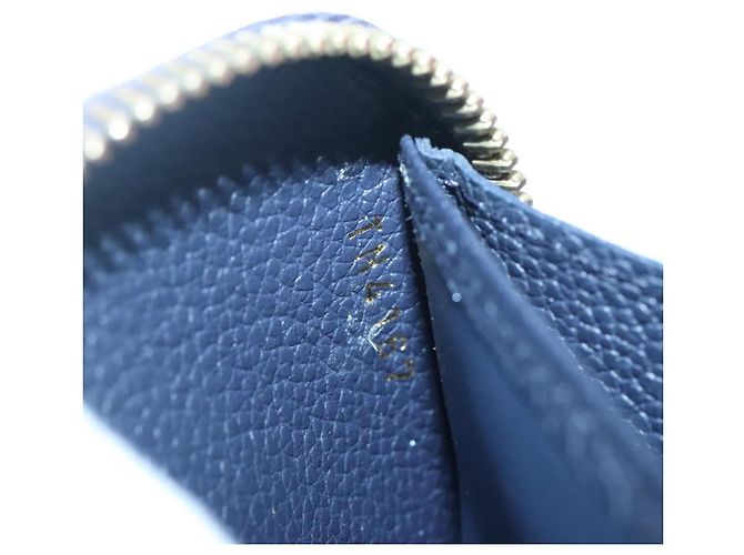 LOUIS VUITTON Cartera Zippy Empreinte Marino Rojo M62121 LV Auth fm4618 Roja Azul marino - vista 12