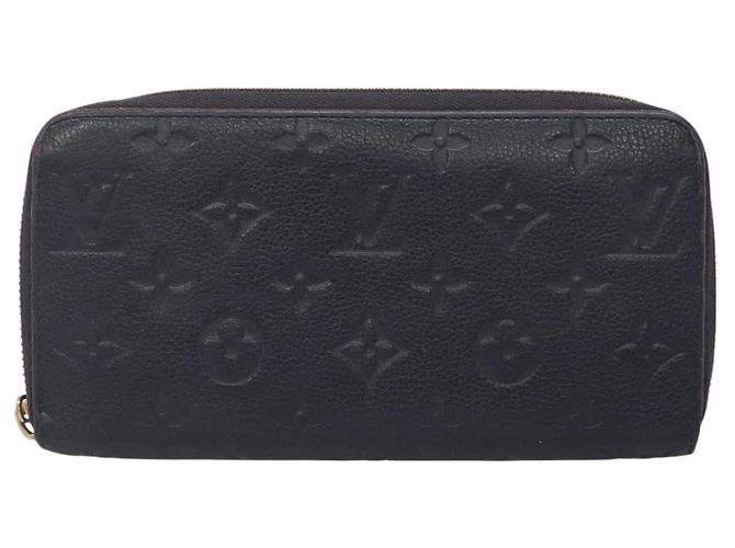 LOUIS VUITTON Cartera Zippy Empreinte Marino Rojo M62121 LV Auth fm4618 Roja Azul marino - vista 13