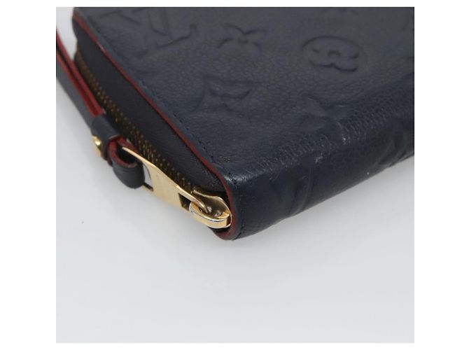 LOUIS VUITTON Cartera Zippy Empreinte Marino Rojo M62121 LV Auth fm4618 Roja Azul marino - vista 14