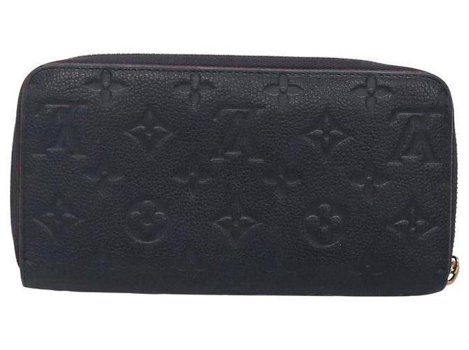 LOUIS VUITTON Cartera Zippy Empreinte Marino Rojo M62121 LV Auth fm4618 Roja Azul marino - vista 2