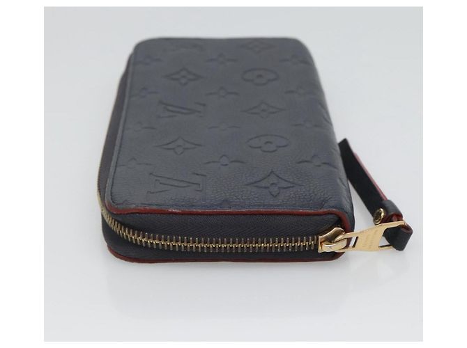LOUIS VUITTON Cartera Zippy Empreinte Marino Rojo M62121 LV Auth fm4618 Roja Azul marino - vista 3