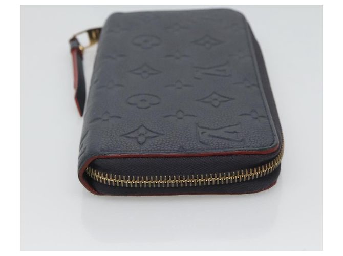 LOUIS VUITTON Cartera Zippy Empreinte Marino Rojo M62121 LV Auth fm4618 Roja Azul marino - vista 4