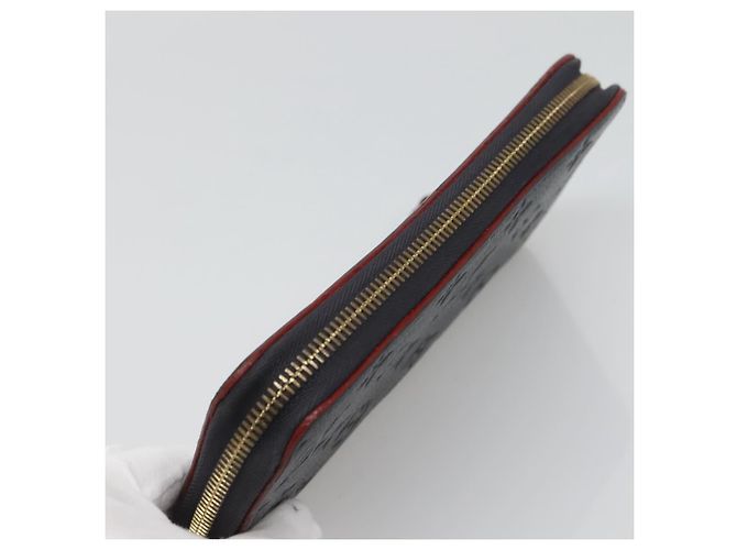 LOUIS VUITTON Cartera Zippy Empreinte Marino Rojo M62121 LV Auth fm4618 Roja Azul marino - vista 5