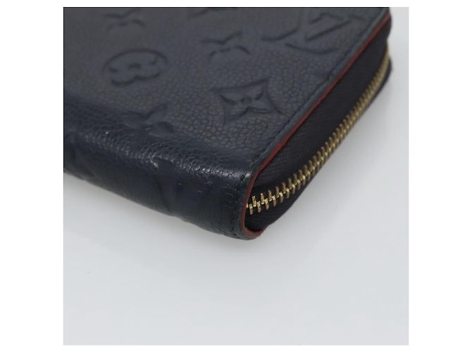 LOUIS VUITTON Cartera Zippy Empreinte Marino Rojo M62121 LV Auth fm4618 Roja Azul marino - vista 7