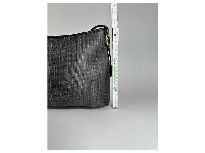 Vintage Givenchy Leder Tasche schwarz grau - Ansicht 13