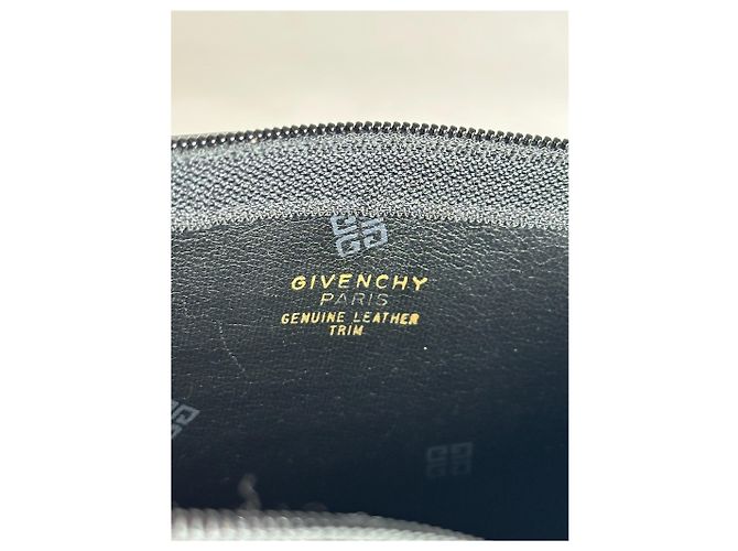Vintage Givenchy Leder Tasche schwarz grau - Ansicht 6