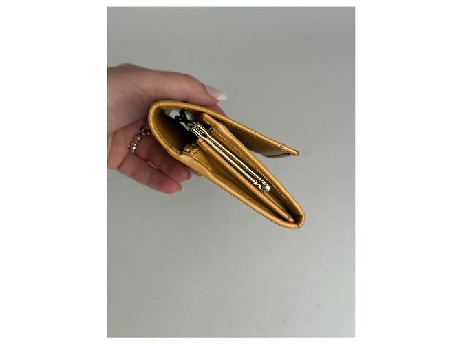 Triomphe Céline Vintage Celine Paris monogram Leather Wallet Brown - view 3