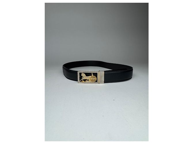 Céline Vintage Celine Paris Ledergürtel schwarz - Ansicht 5