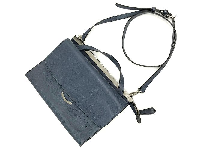 Borsa a Spalla Fendi Demi Jour Blu navy - vista 3