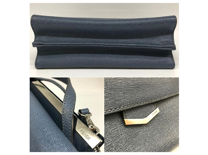 Borsa a Spalla Fendi Demi Jour Blu navy - vista 5