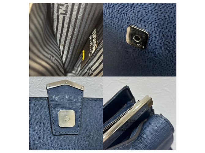 Borsa a Spalla Fendi Demi Jour Blu navy - vista 7