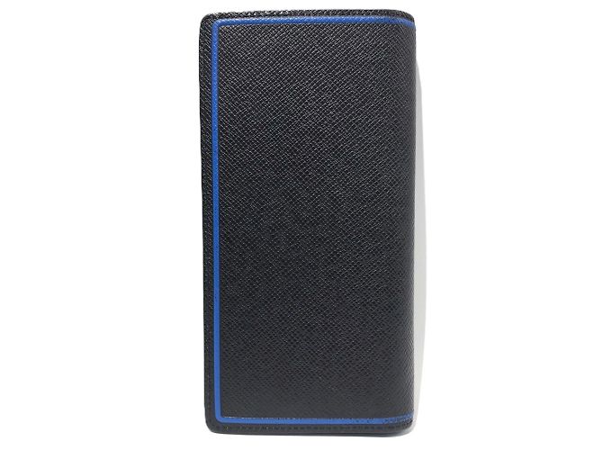 Cartera Brazza Taiga Louis Vuitton Negro Azul - vista 2