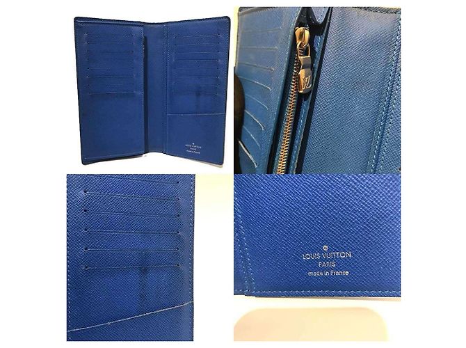 Cartera Brazza Taiga Louis Vuitton Negro Azul - vista 4