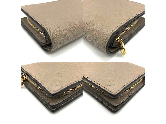 Billetera bi-fold Monogram Empreinte Louis Vuitton Beige - vista 3