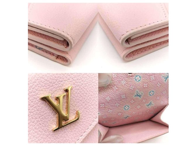 Cartera Lock Mini Pink de tres pliegues Louis Vuitton Rosa - vista 3