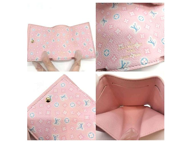 Cartera Lock Mini Pink de tres pliegues Louis Vuitton Rosa - vista 4