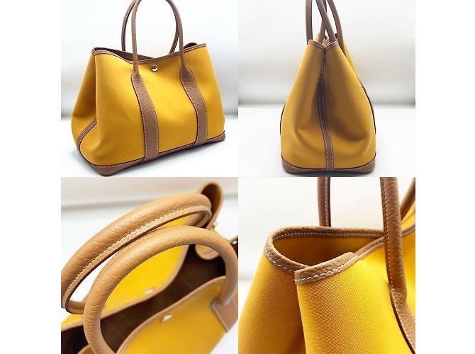 Hermès Hermes Garden PM C Stamp Tote Bag Golden - Ansicht 2