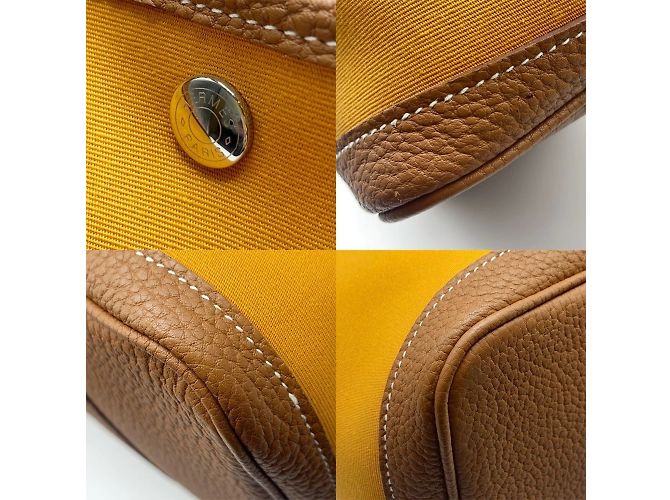 Hermès Hermes Garden PM C Stamp Tote Bag Golden - Ansicht 3