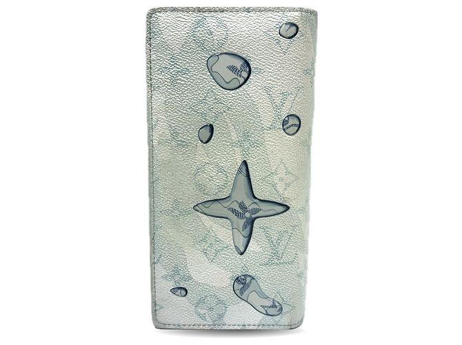 Cartera larga bi-fold Brazza Monogram Aqua Garden de Louis Vuitton Azul - vista 2