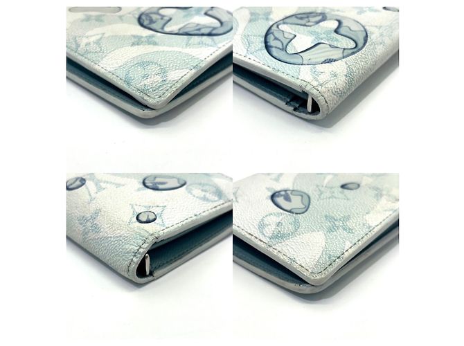 Cartera larga bi-fold Brazza Monogram Aqua Garden de Louis Vuitton Azul - vista 4