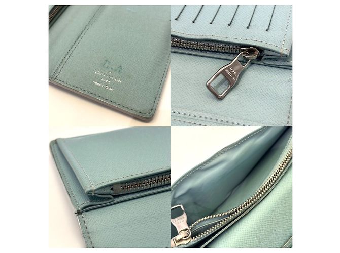 Cartera larga bi-fold Brazza Monogram Aqua Garden de Louis Vuitton Azul - vista 5