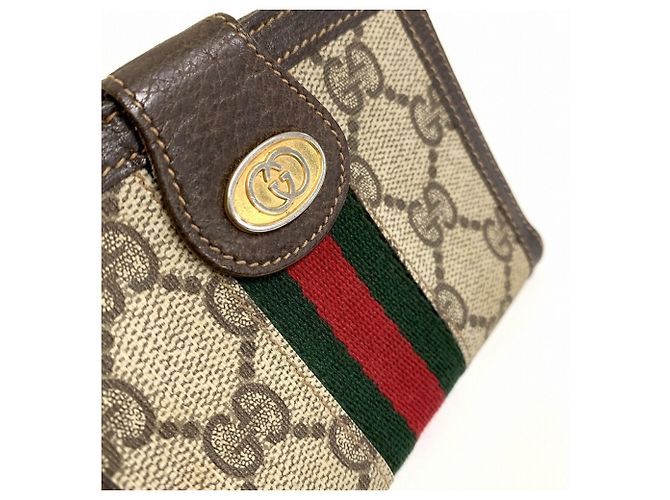 Billetera bi-fold Gucci Old Sherry Line Castaño - vista 2