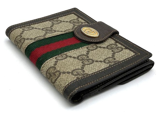 Billetera bi-fold Gucci Old Sherry Line Castaño - vista 3