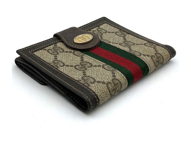 Billetera bi-fold Gucci Old Sherry Line Castaño - vista 4