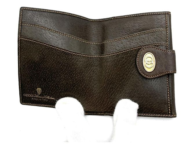 Billetera bi-fold Gucci Old Sherry Line Castaño - vista 6