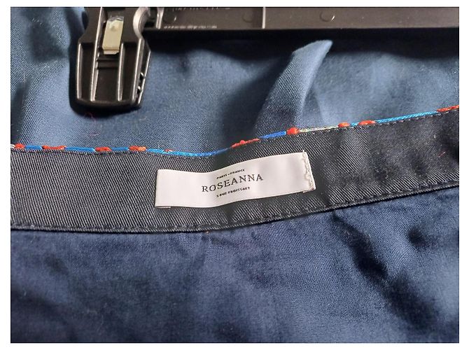 Falda corta brillante Roseanna azul rojo plata - vista 4