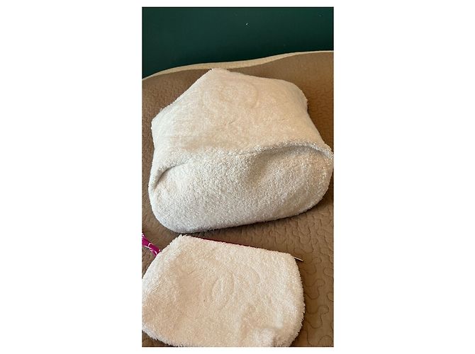 Bolsa Chanel Coco Beach 2021 reversível rosa de algodão com pochette - vista 15