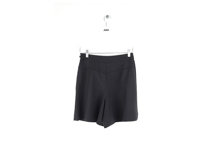 Hermès Schwarzer Wollshortsrock - Ansicht 3