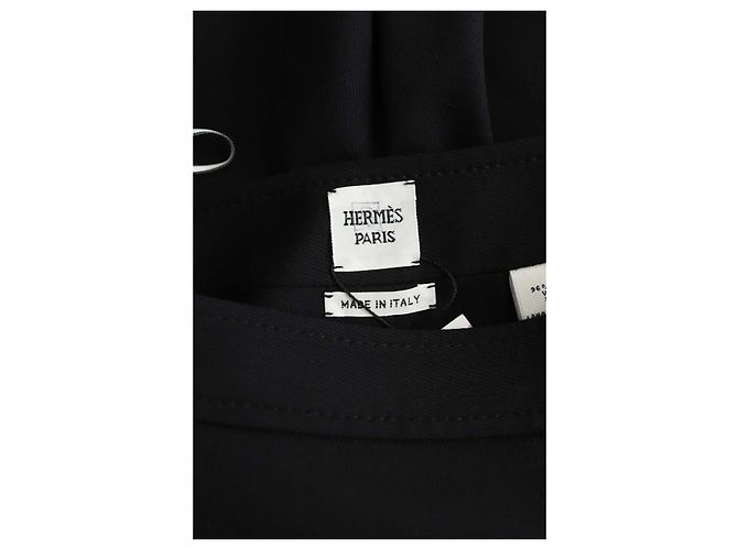 Hermès Schwarzer Wollshortsrock - Ansicht 5
