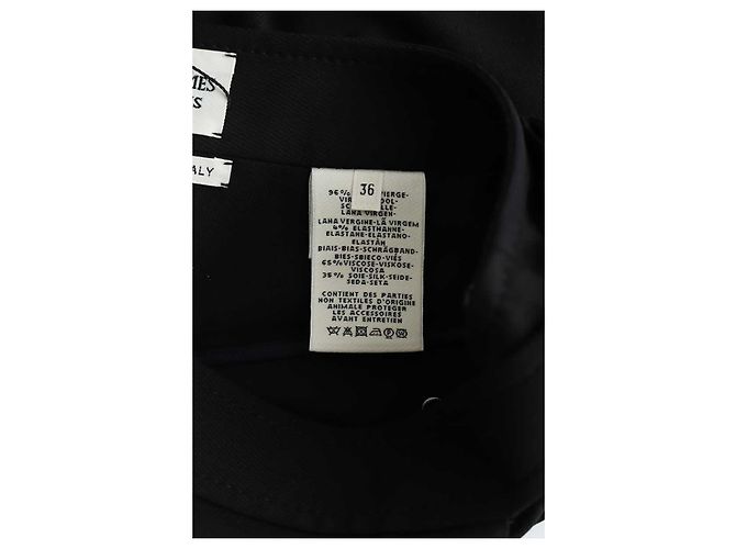 Hermès Schwarzer Wollshortsrock - Ansicht 6