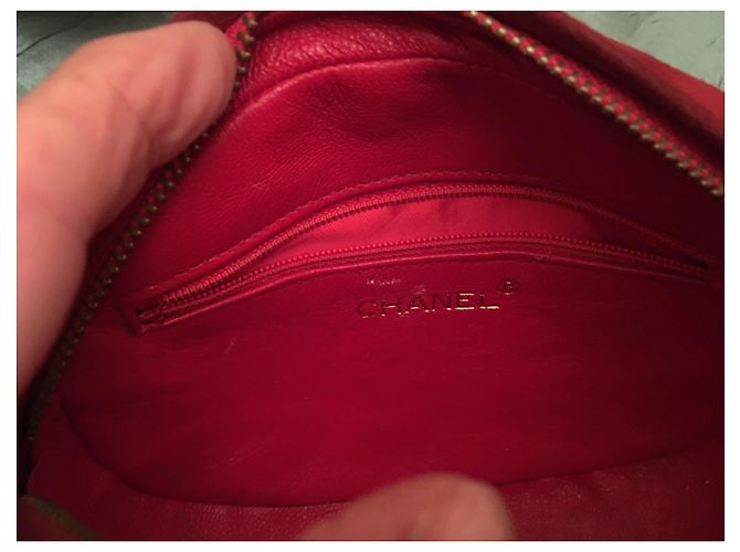 Chanel Oval CC Suide Bag Rot - Ansicht 6