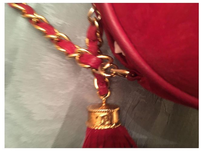 Chanel Oval CC Suide Bag Rot - Ansicht 7
