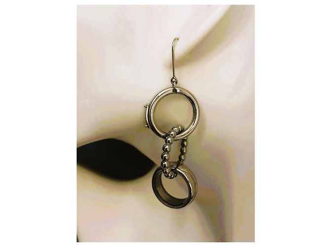 Orecchini DOLCE & GABBANA “Triplet” DJ0658 acciaio argento con tre anelli - vista 11