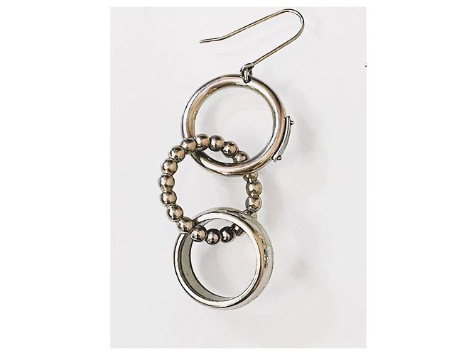 Orecchini DOLCE & GABBANA “Triplet” DJ0658 acciaio argento con tre anelli - vista 5