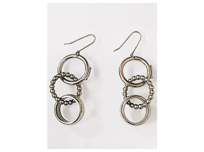 Orecchini DOLCE & GABBANA “Triplet” DJ0658 acciaio argento con tre anelli - vista 7