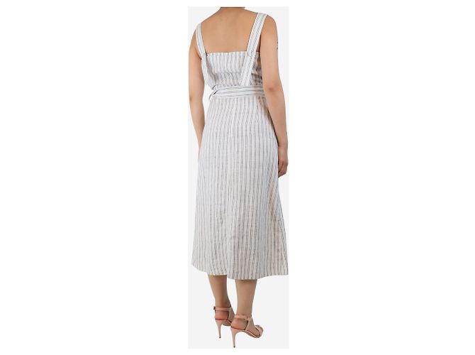 Altuzarra Vestido de verano a rayas blancas y negras con botones - talla UK 10 - vista 2