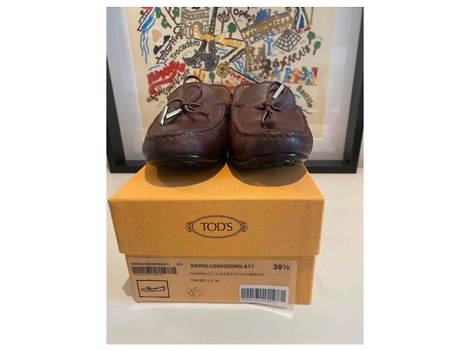 Scarpe da barca Tod's in pelle marrone - vista 2