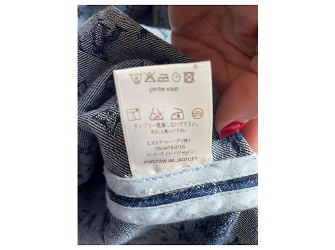 Traje de falda Louis Vuitton Monograma LV Azul Algodón Denim - vista 11
