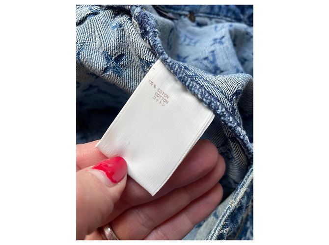 Traje de falda Louis Vuitton Monograma LV Azul Algodón Denim - vista 14