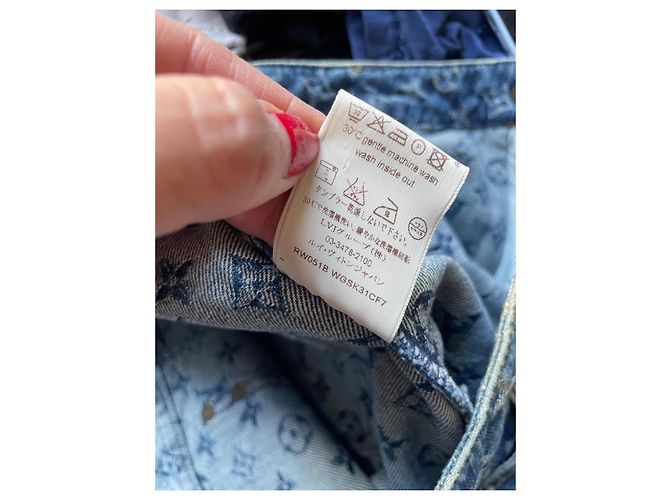 Traje de falda Louis Vuitton Monograma LV Azul Algodón Denim - vista 15