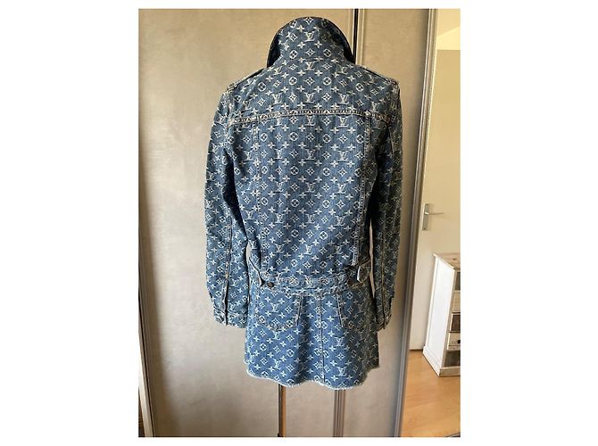 Traje de falda Louis Vuitton Monograma LV Azul Algodón Denim - vista 6
