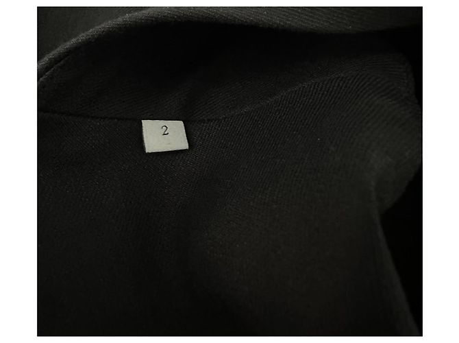 Sandro Top corto negro de lino con escote en V - vista 6