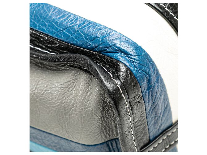 Borsa Bazar Shopper in pelle di agnello blu Balenciaga - vista 11