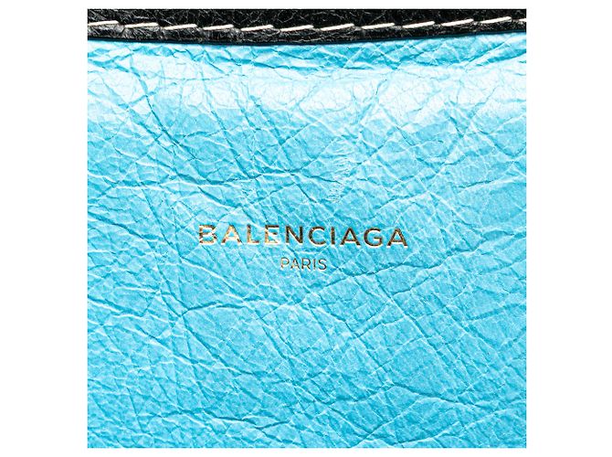 Borsa Bazar Shopper in pelle di agnello blu Balenciaga - vista 9