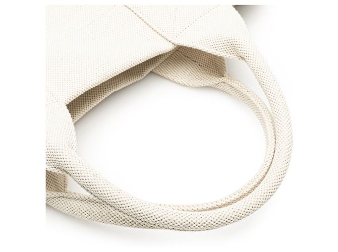 Borsa in tela bianca con logo in rilievo Gucci Bianco - vista 10