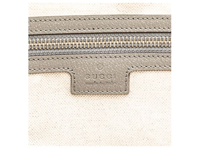 Borsa in tela bianca con logo in rilievo Gucci Bianco - vista 5